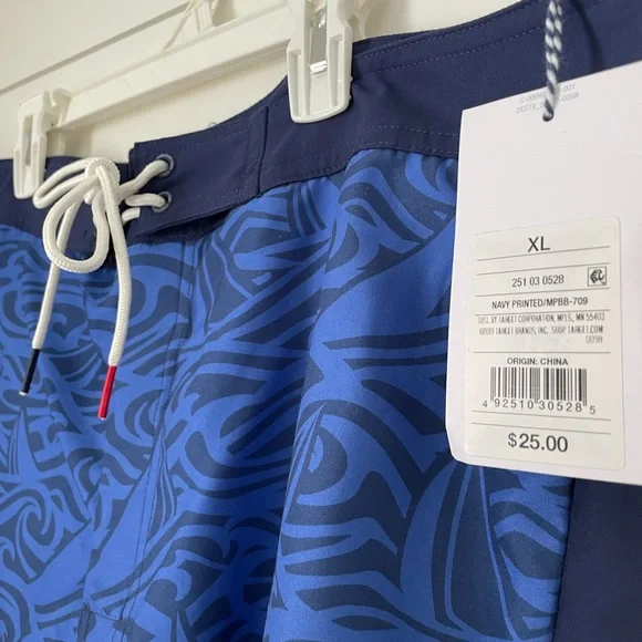 Vineyard Vines Navy Printed Swim board Shorts trunks nautical vacation preppy - Picture 2 of 5